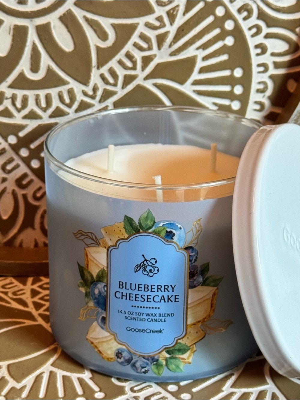NEW Blueberry Cheesecake 3-Wick Candle by Goose Creek